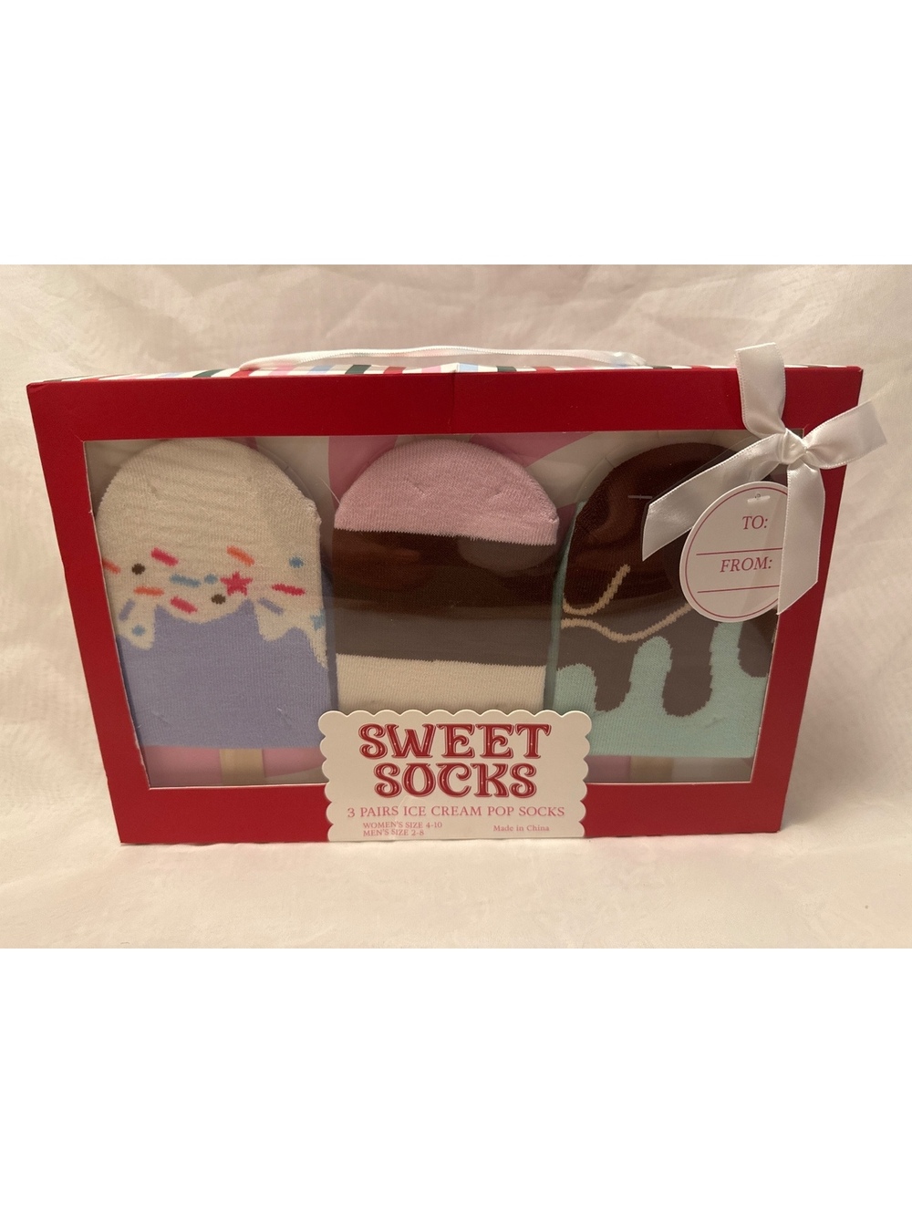 Sweet Socks 3 Pairs Ice Cream Pop Socks Gift Set